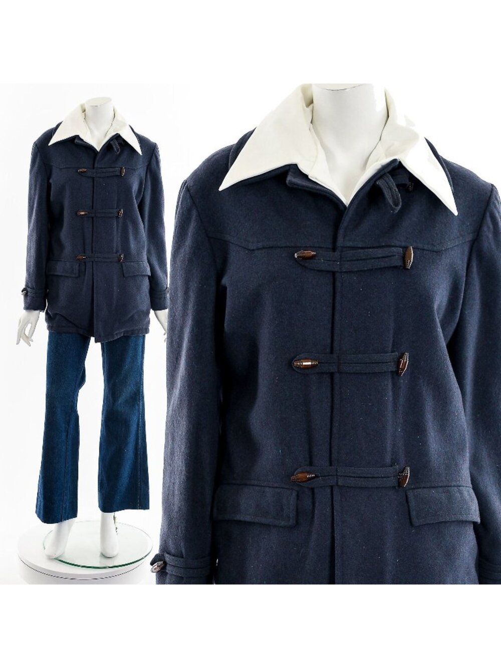 Navy Wool Peacoat 60s
